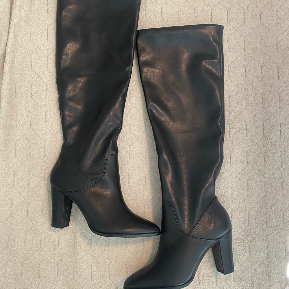 Express Faux Leather Heeled Boot